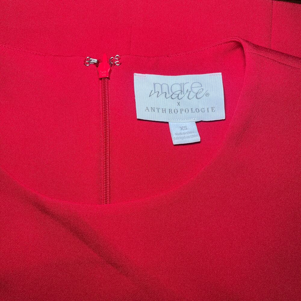 Mare Mare x Anthropologie Mini Dress Cut Out Shift Sleeveless Red Size XS - Picture 7 of 7